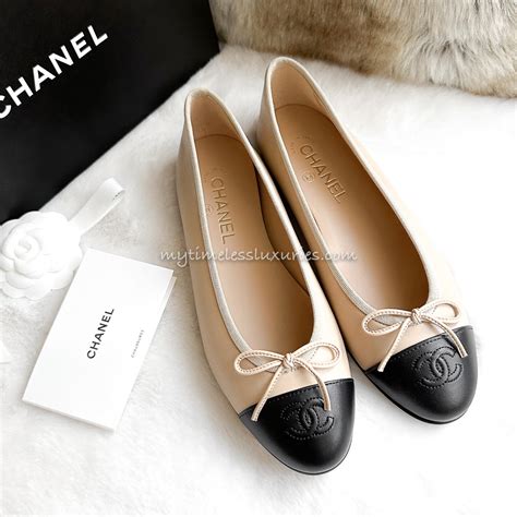 chanel ballet flat beige|Chanel ballet flats nordstrom.